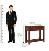 Woodwing Solid Sheesham Wood Console Table (2D, Natural Finish)